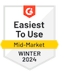 G2 Easiest to Use Mid-Market Winter 2024