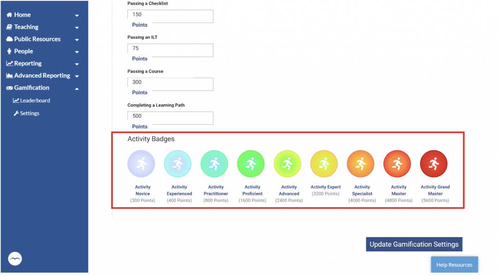 award badges LMS gamification