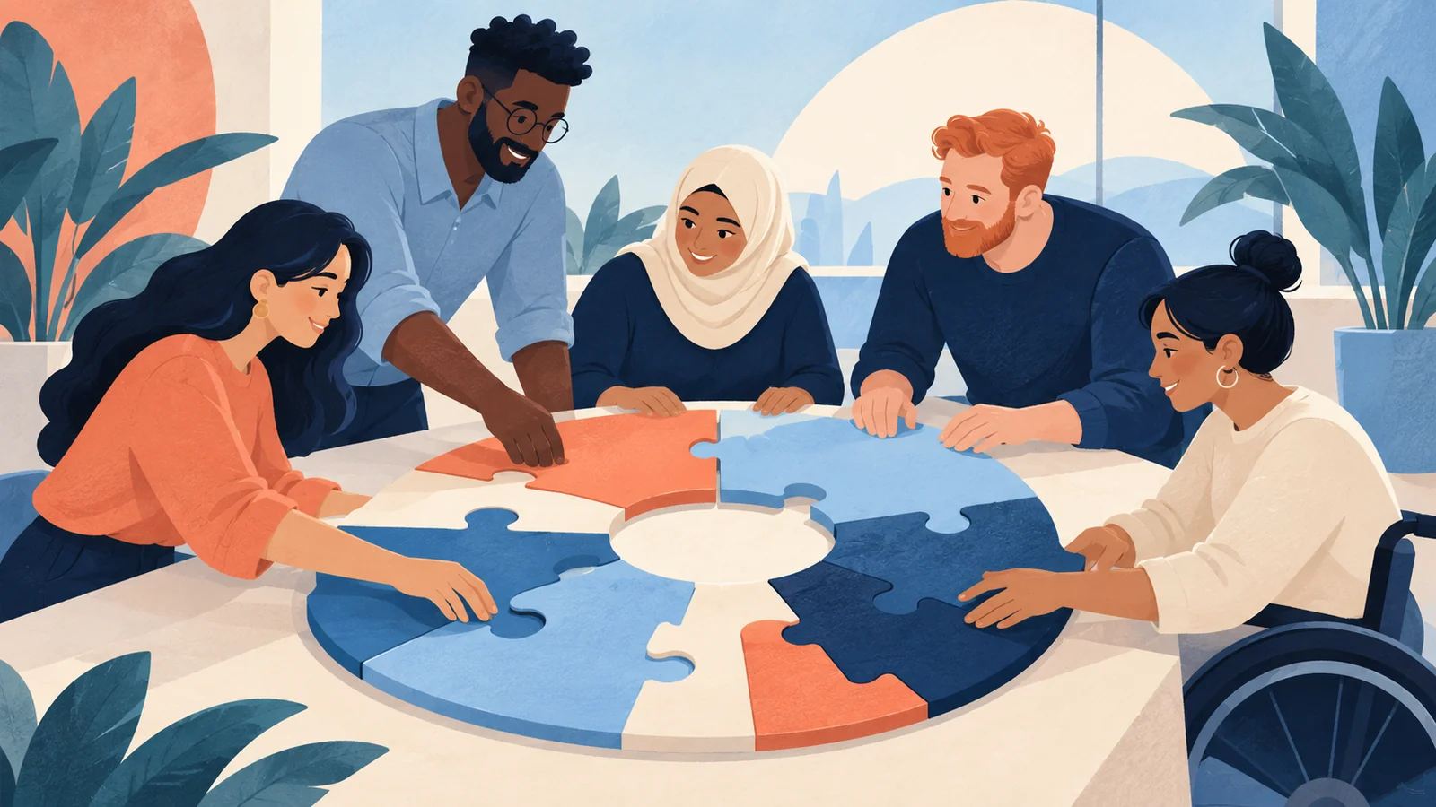 Editorial illustration for Beyond Diversity: Training for the Inclusive Workplace