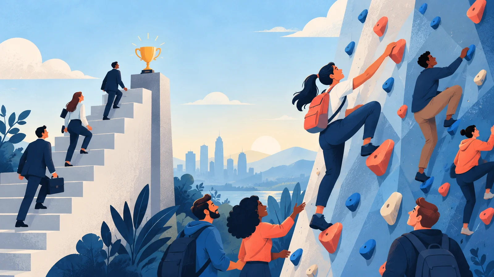 Blog post image pertaining to Corporate Ladder or Climbing Wall? Helping the Millennial on the Move
