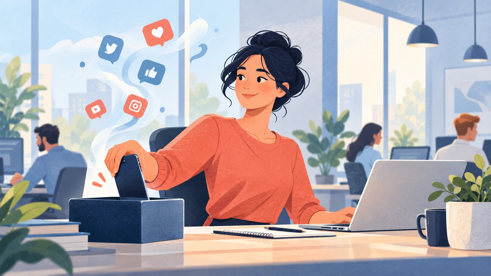 Blog post image pertaining to Cutting Down on Social Media Use During Office Hours