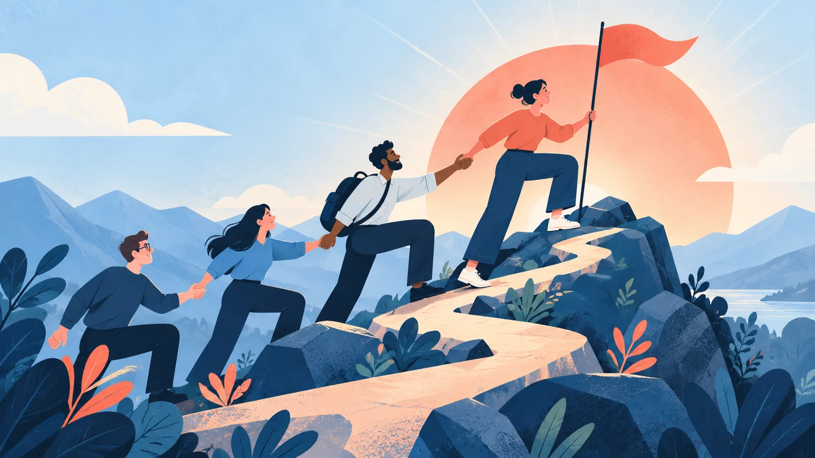 Editorial illustration for Motivating Employees to be More Productive